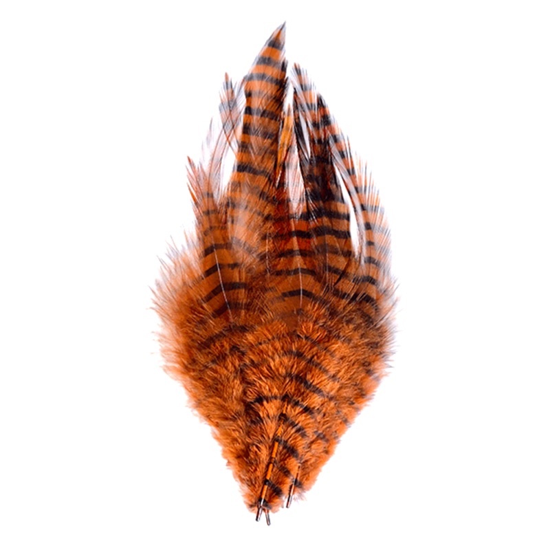 MFC Barred Saddle Hackle Burnt Orange