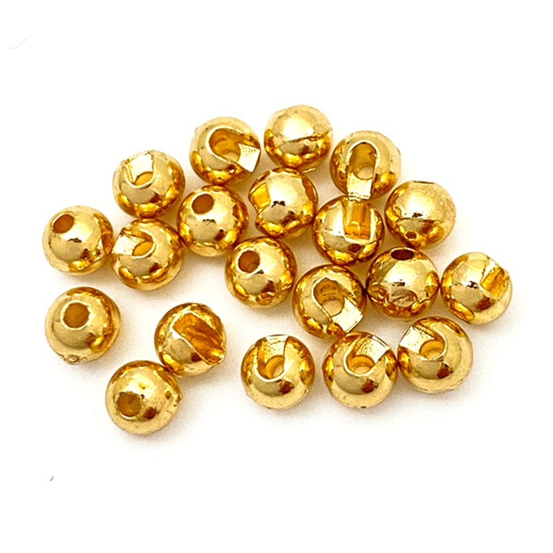 MFC Slotted Tungsten Beads (20 pack) Gold 2.4mm (3/32″)
