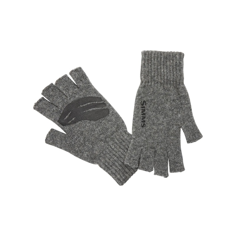 Simms Wool Half Finger Mitt S/M Steel