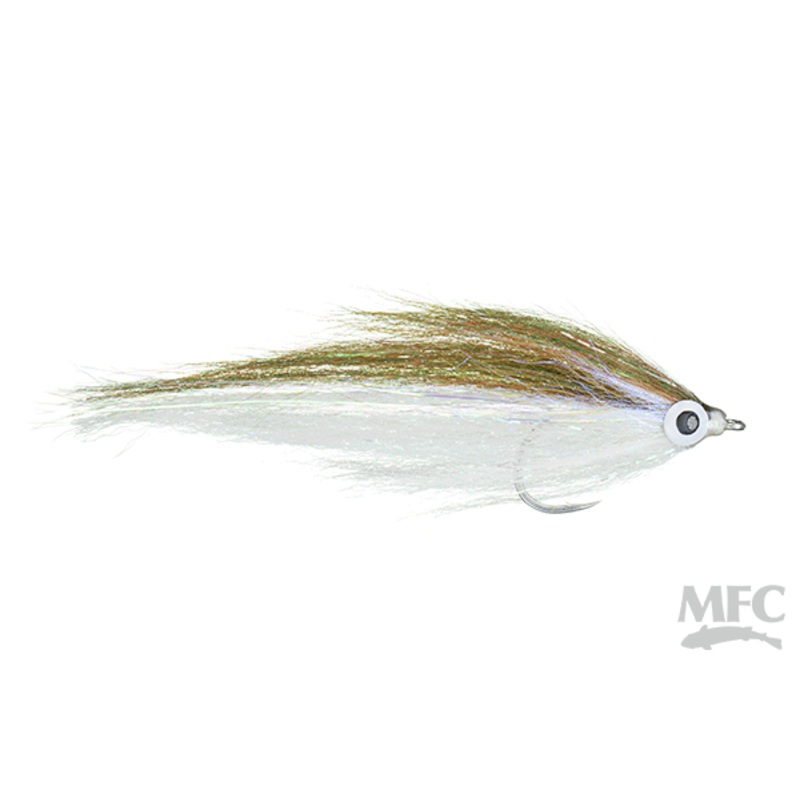 Bunker Bait Fly (3-Pack) Olive/White 1/0