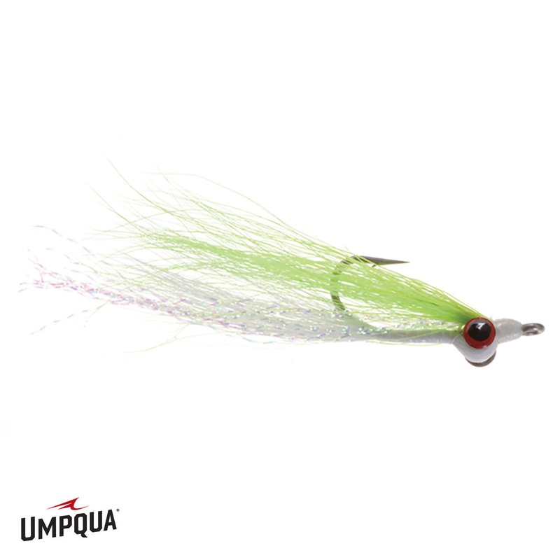 Clouser Minnow (3-Pack) Chartreuse/White #2/0