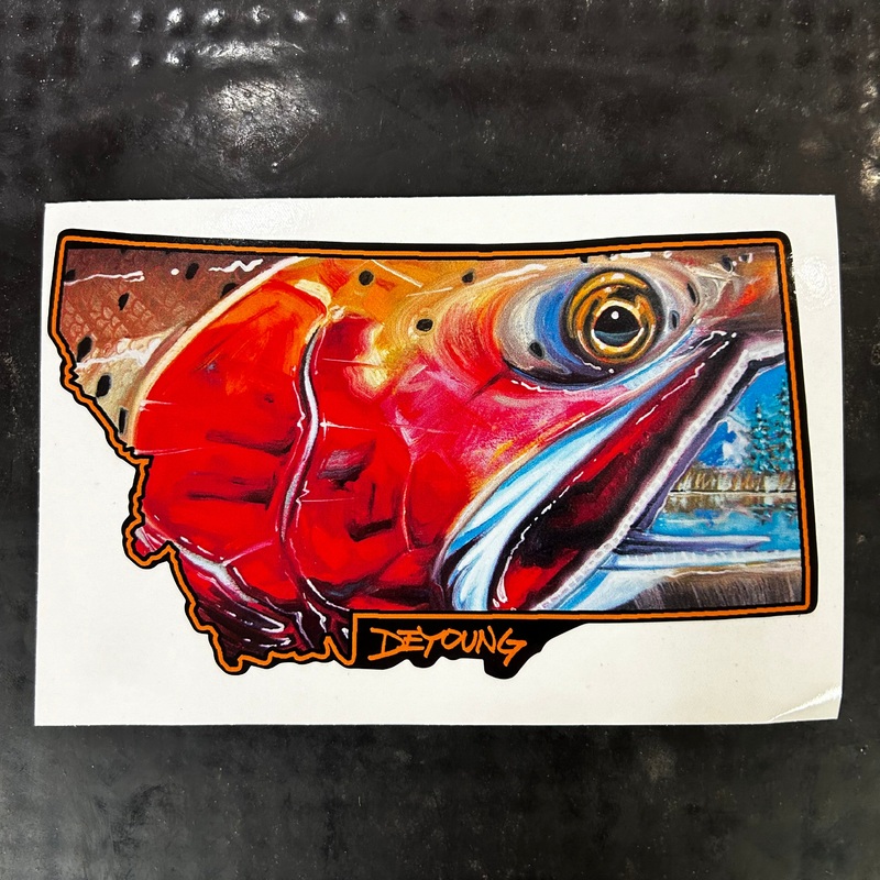 Derek DeYoung “Cutthroat Face-Montana Decal” 6″