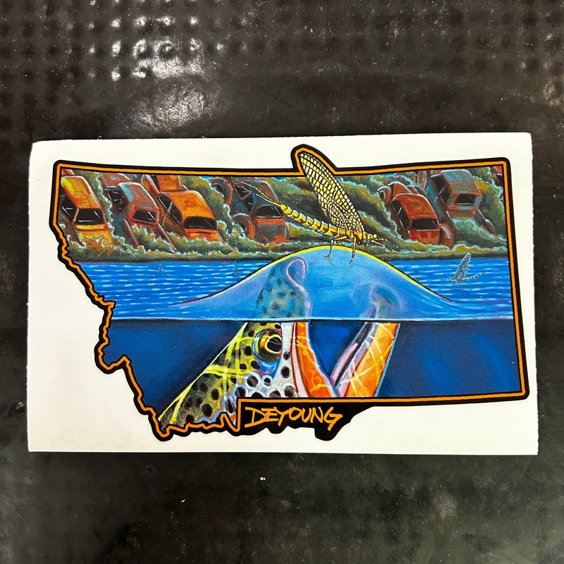 Derek DeYoung “Harvest Moon Riser-Montana Decal” 6″