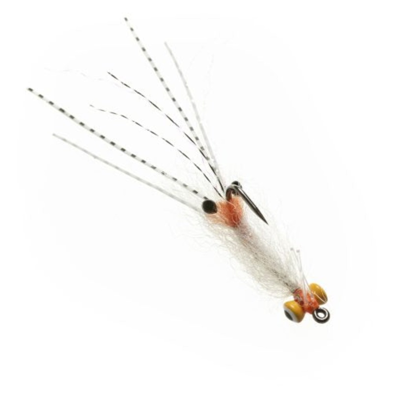 EP Spawning Shrimp Fly-Transparent (3-Pack) Transparent #1/0 Yellow Lead