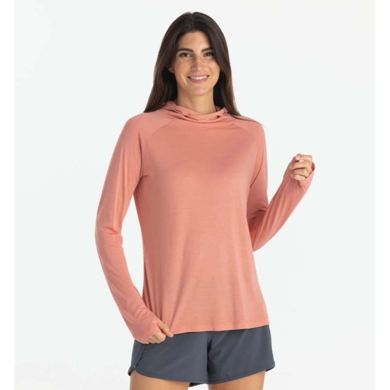 Free Fly W’s Bamboo Lightweight Hoody II Bright Clay X Small