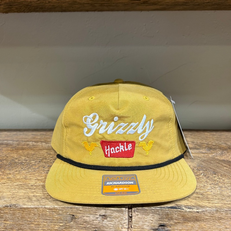 Grizzly Hackle Banquet Embroidery Hat Biscuit/Black