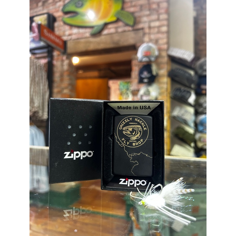 Grizzly Hackle “Circle Fish” Zippo Lighter One Color Standard