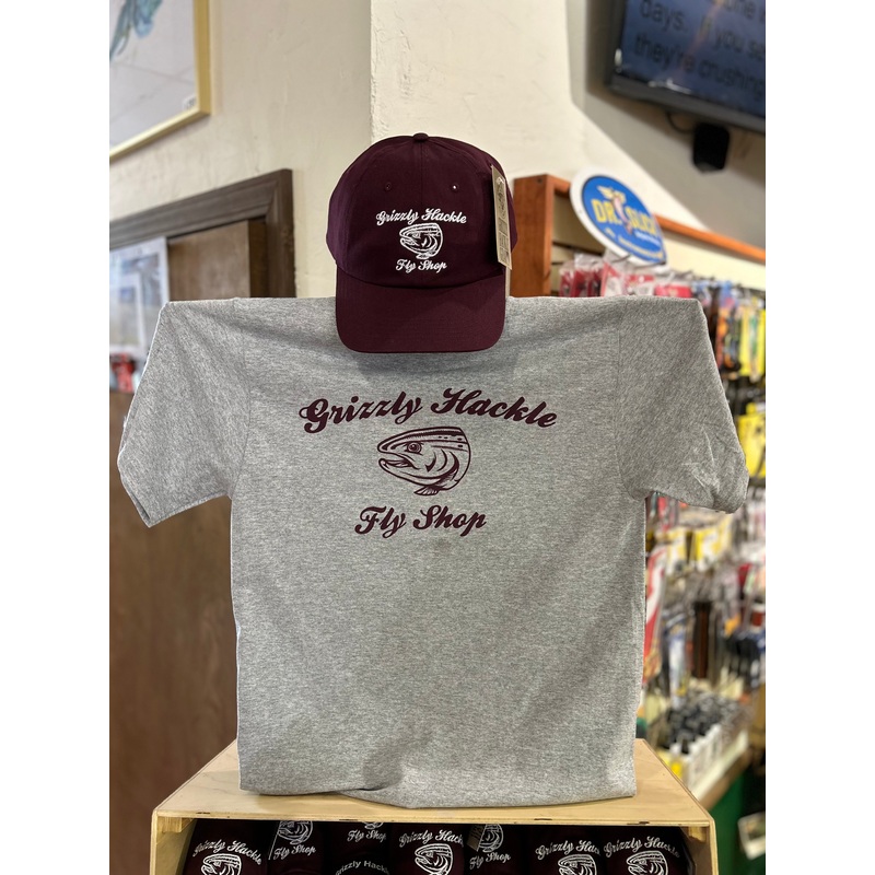 Grizzly Hackle Hat/Shirt Combo-2024 Small Maroon