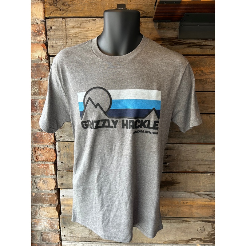 Grizzly Hackle “Retro” T-Shirt Grey Heather Small
