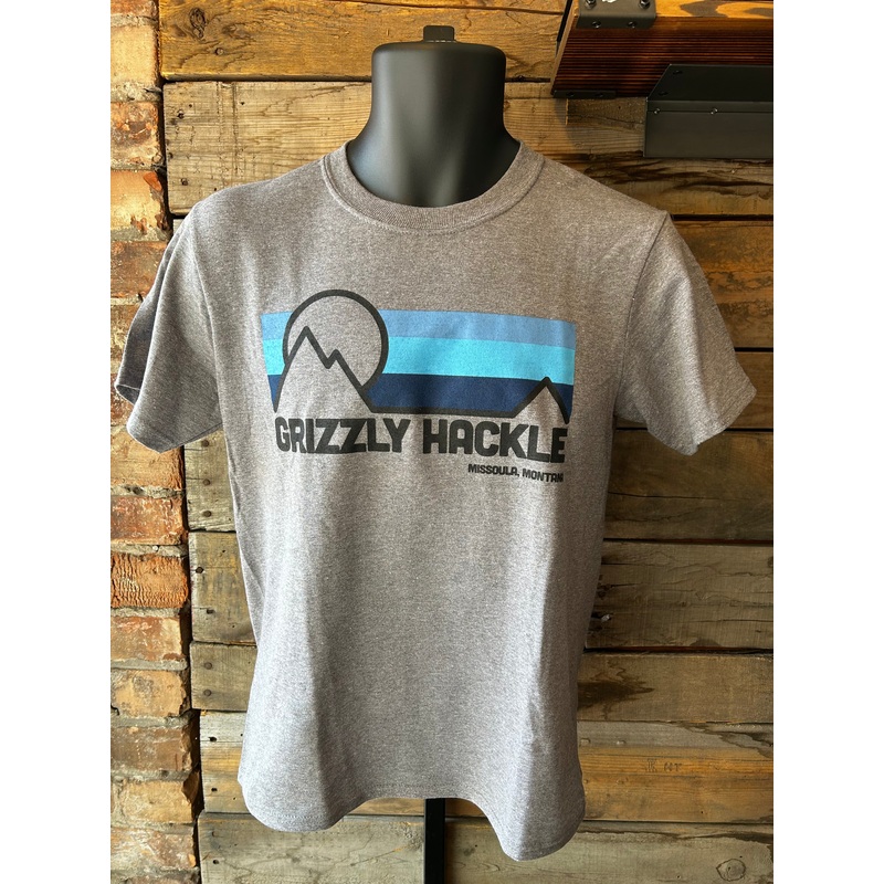Grizzly Hackle “Retro” Youth T-Shirt Grey X Small