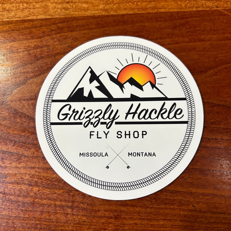 Grizzly Hackle Stickers- Sunset 4″x4″