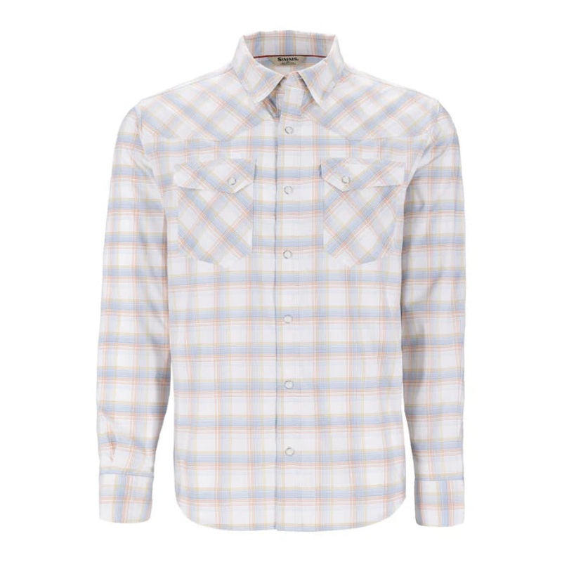 Simms M’s Brackett LS Shirt White Brackett Small