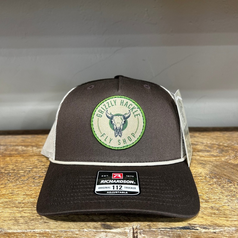 Grizzly Hackle “Bison” Patch Trucker Hat Brown/Khaki