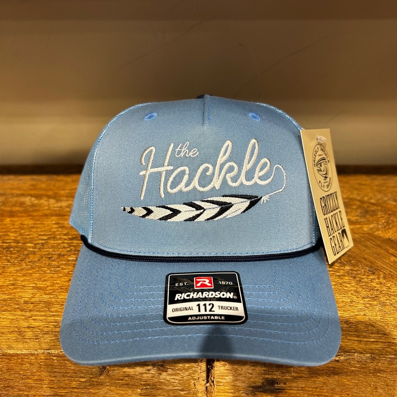 Grizzly Hackle “The Hackle” Patch Trucker Hat Blue/Navy