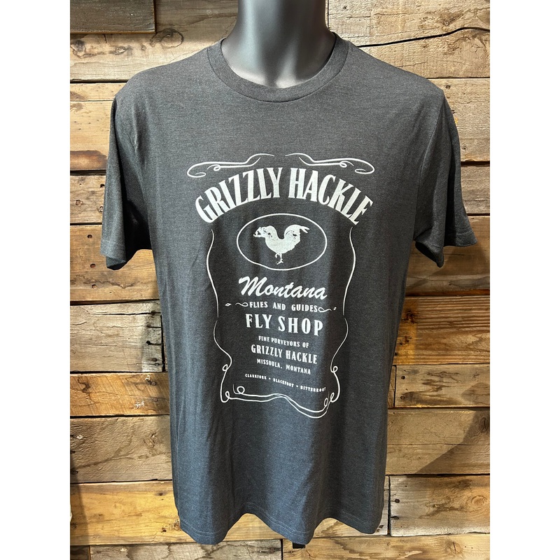 Grizzly Hackle “Whiskey” T-Shirt Black Small