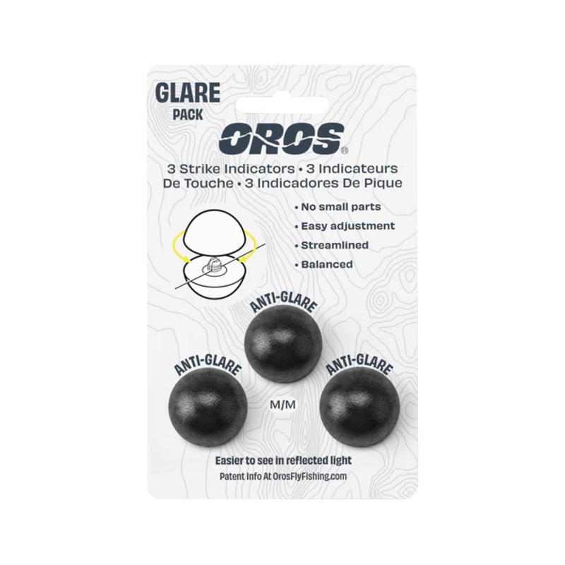 Oros Strike Indicators- Black Anti-Glare (3-Pack) Black Anti-Glare Small (0.25″)