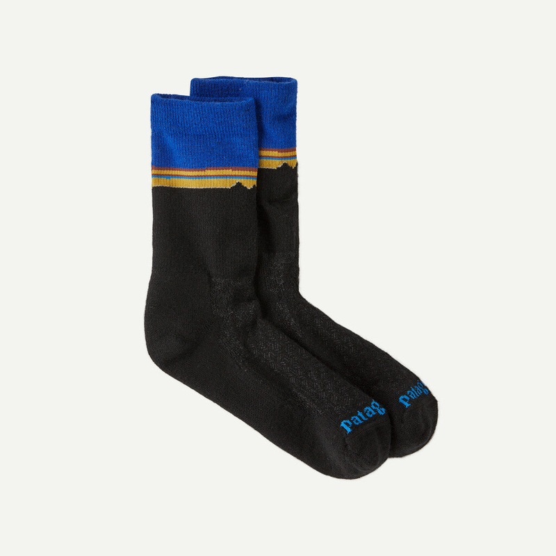 Patagonia Merino Wool Crew Socks Classic Fitz Roy: Viking Blue Small