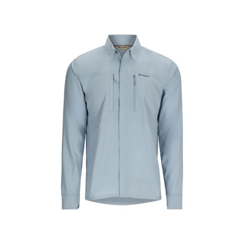 Simms M’s Intruder BiComp Fishing Shirt Steel Blue Small